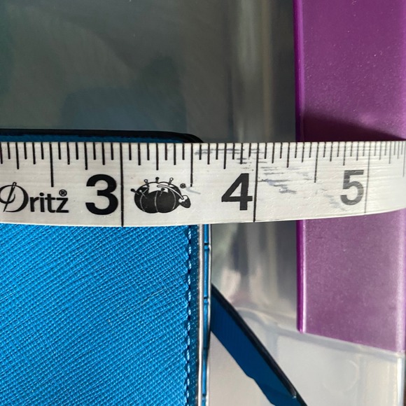 Kate Spade Large Slim Bifold Wallet Women OS Oceanside Blue Cameron Preppy Neon - Picture 8 of 8